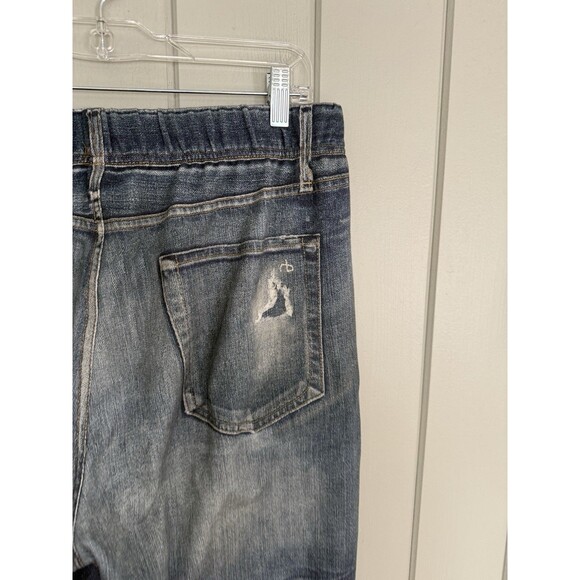 Rag & Bone Miramar Jogger Lucas Photo Printed Faux Jean Sweatpants L Large Blue - Picture 7 of 10